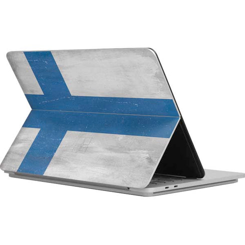 Finland Flag Distressed Surface Laptop Studio Skin